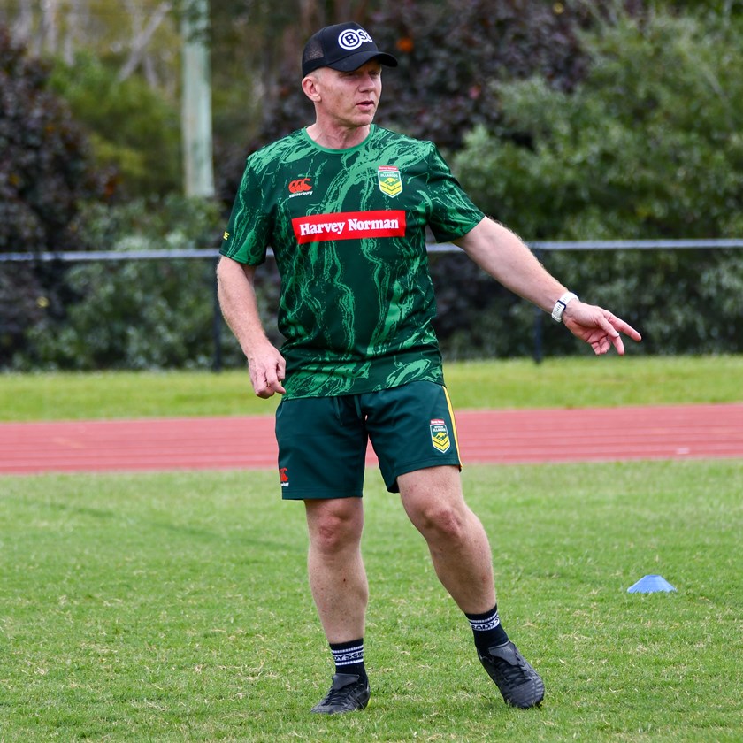 Jillaroos coach Brad Donald in camp.