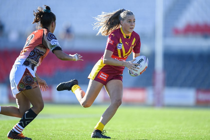 Teagan Berry on the move during NSW Country's 28-0 victory over Northern Territory.