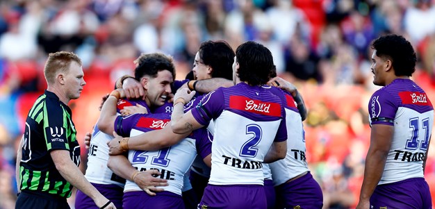 Super Saturday: Storm beat Knights; Dragons v Roosters; Cowboys v Bulldogs