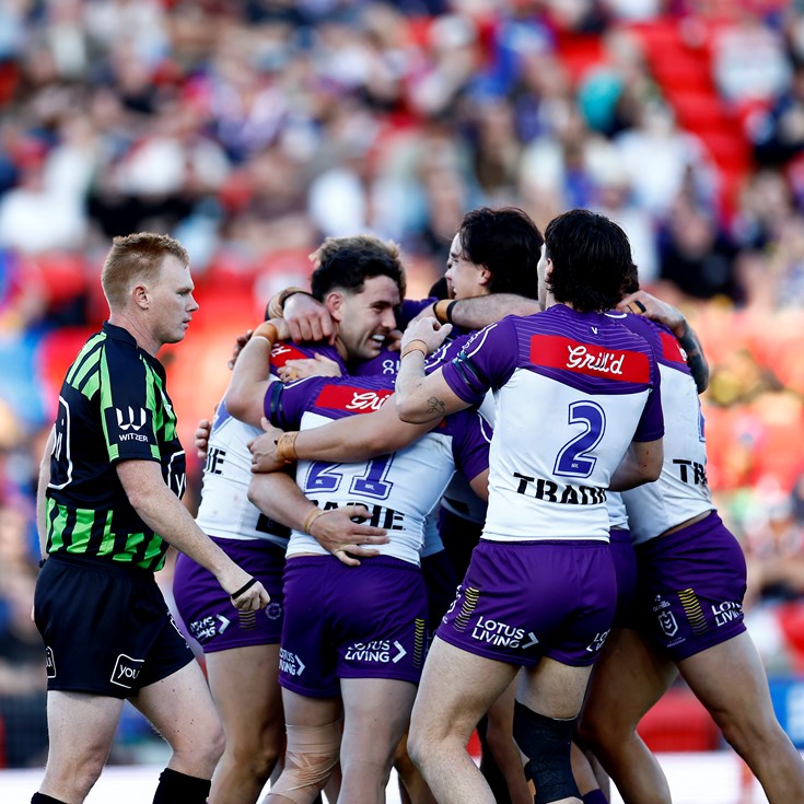 Super Saturday: Storm beat Knights; Dragons v Roosters; Cowboys v Bulldogs